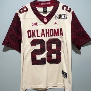 Jordan Oklahoma Jersey in Maroon and Cream